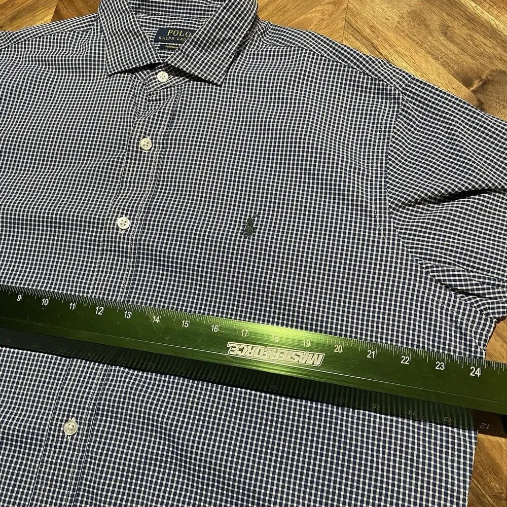 Polo Ralph Lauren Performance Shirt Gingham Long Sleeve Button Up‎ Mens Large